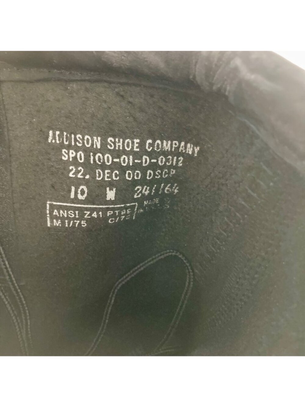 Addison Men's Steel Toe Safety Non-Spark Combat Boot Size 10W Black Leather NEW - Picture 5 of 8